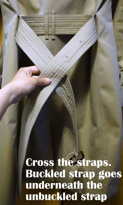 burberry coat belt knot|how to tie belt on trench coat.